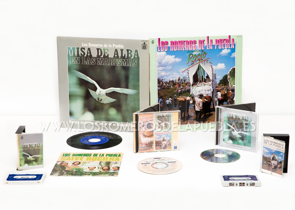 Los discos de temática rociera Misa de alba en las Marismas 1978 y Presentan Rocío 1985