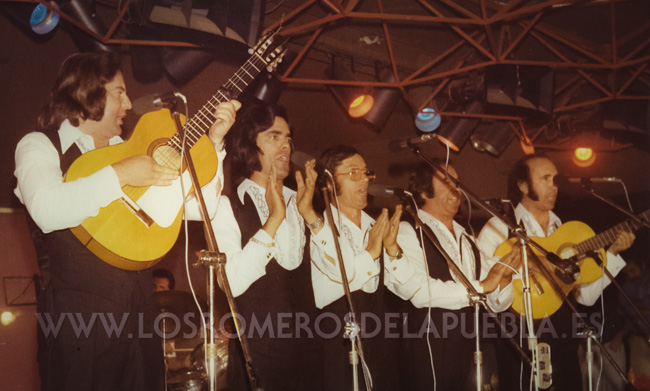 Los Romeros en concierto, año 1975.